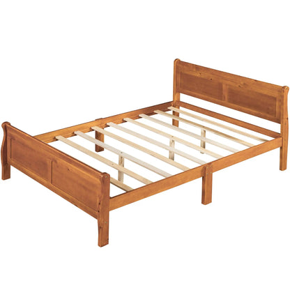 Platform bed frame with head/footboard, wood slat support Unique Piece Furniture on Tampa Home & Garden Store