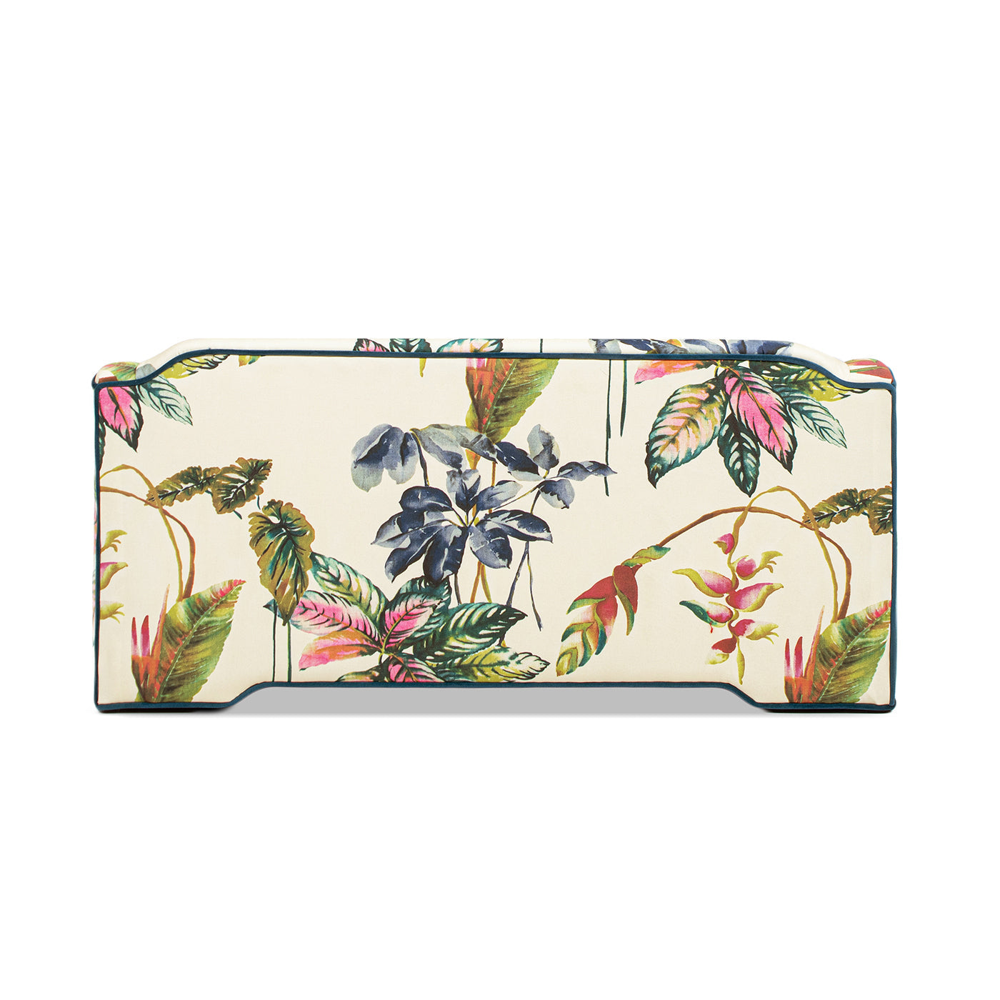 Paloma 35.5" dog sofa bed in tropical floral print on cream fabric by HouseOfZazla on Tampa Home & Garden Store