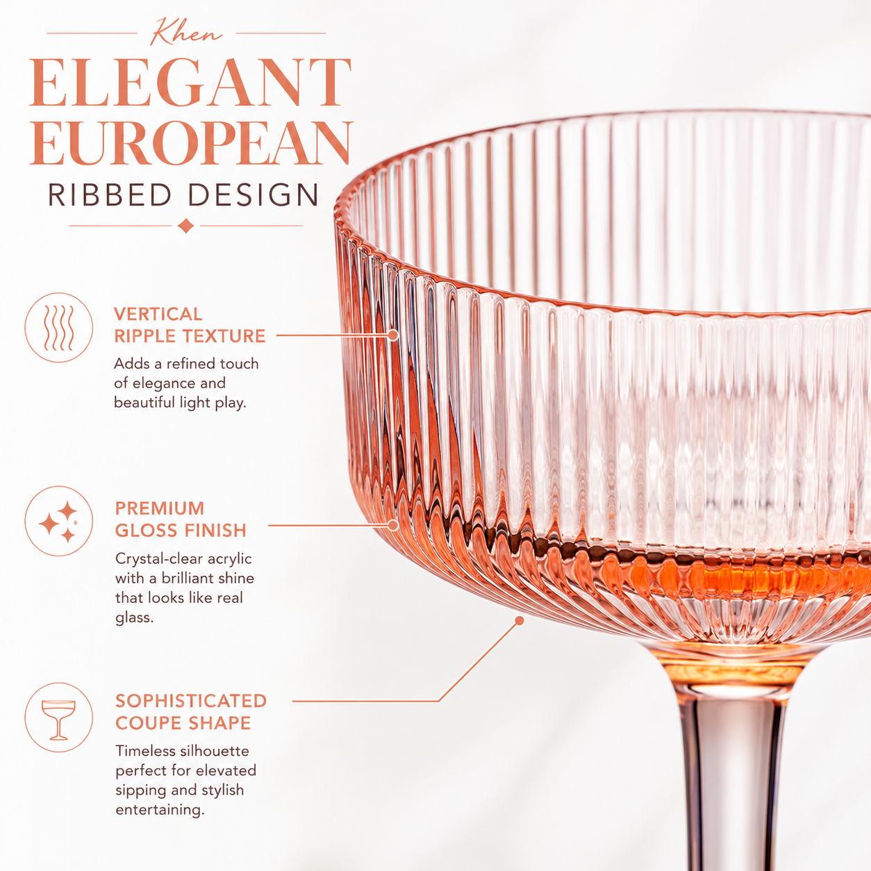 Madrid Acrylic Champagne Glasses Set of Four