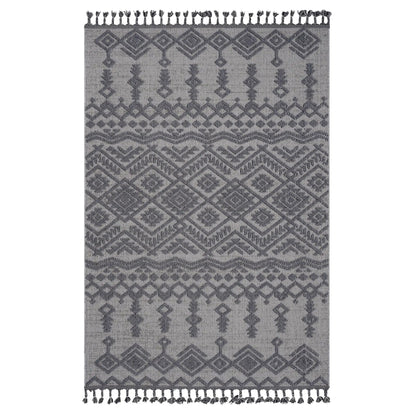 Guros traditional indoor/outdoor area rug in charcoal gray by Unique Piece Furniture on Tampa Home & Garden Store