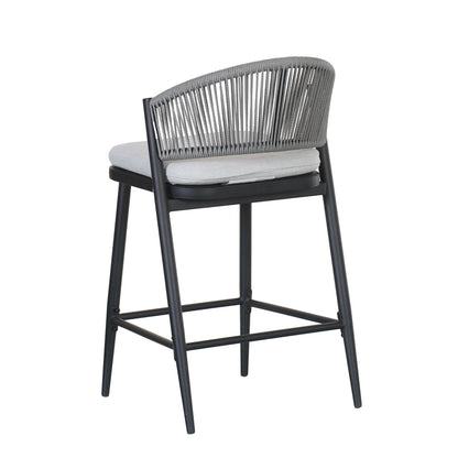 Outdoor Counter Stools with Wicker and Metal