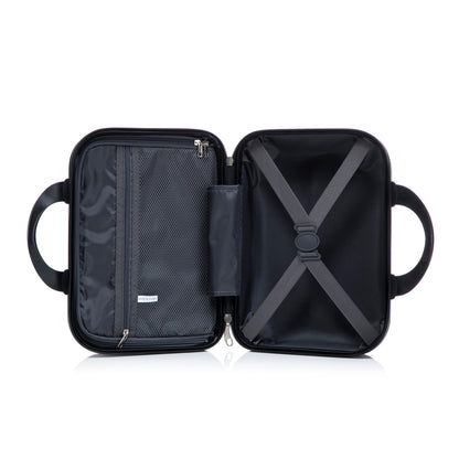 ABS Spinner Wheel Luggage Set by HouseOfZazla with mesh pockets and cross straps 14' & 20' on Tampa Home & Garden Store