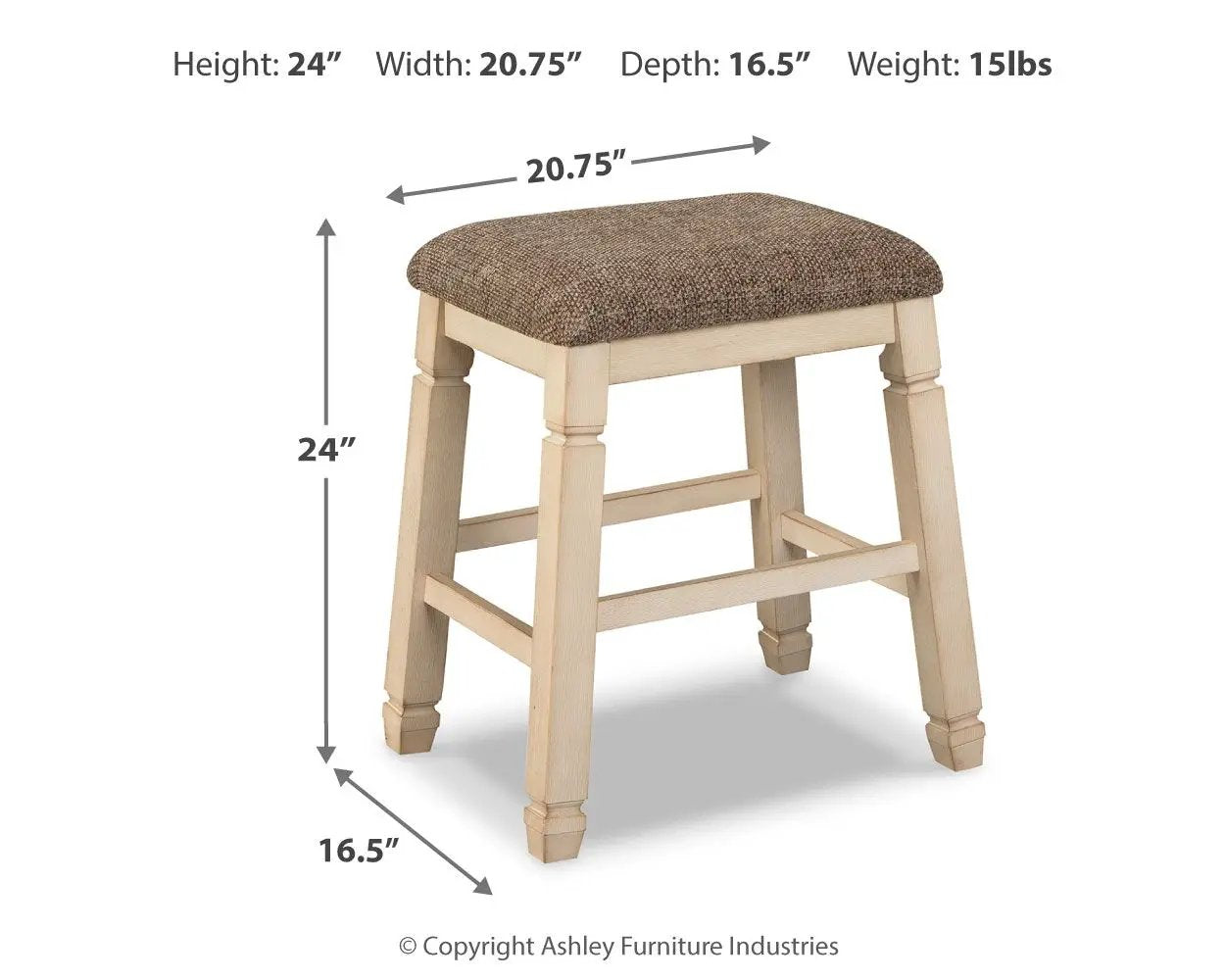 Bolanburg Upholstered Bar Stools Set Of Two Beige