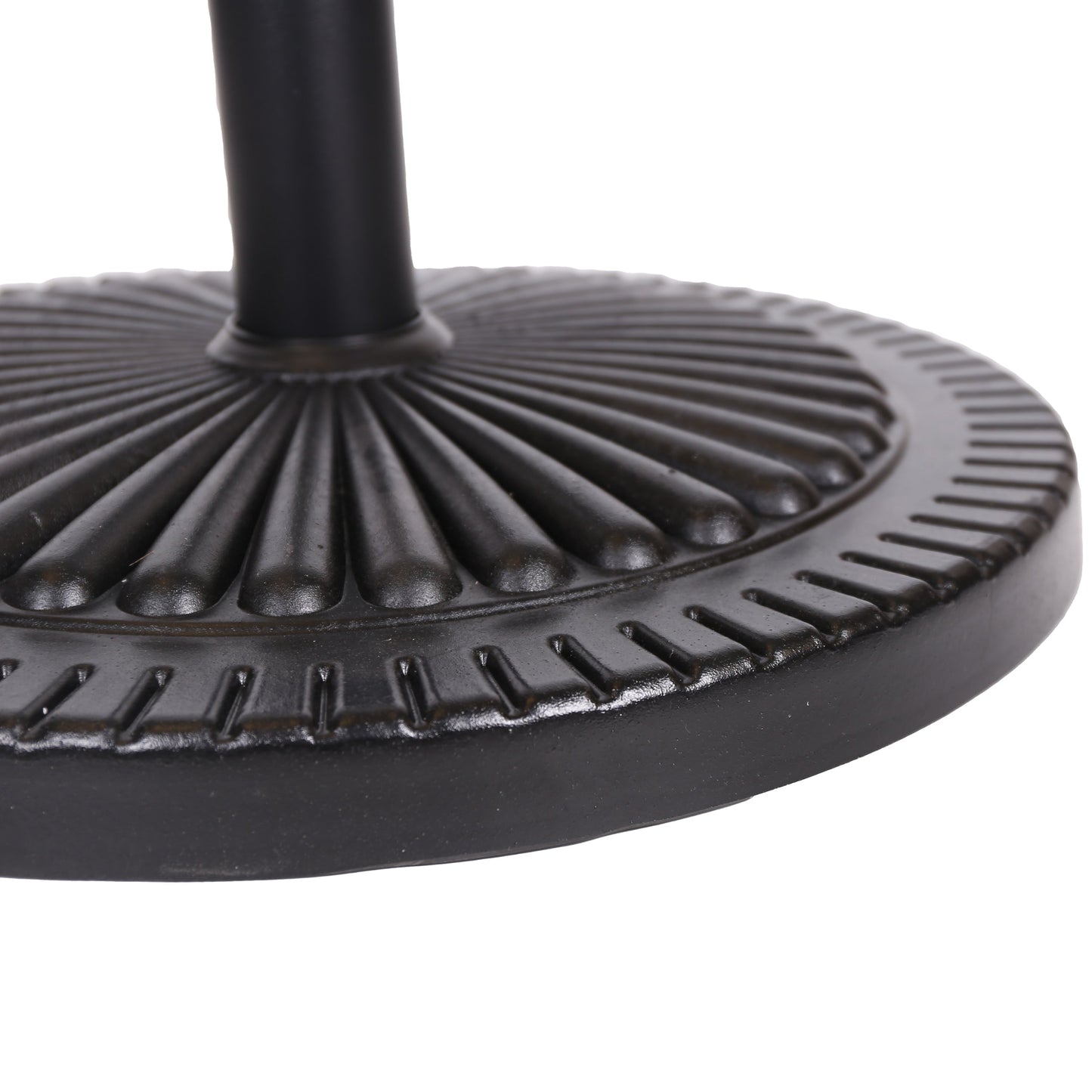 Black Rock Resin Outdoor Umbrella Base with Steel Support by HouseOfZazla in Black Finish on Tampa Home & Garden Store