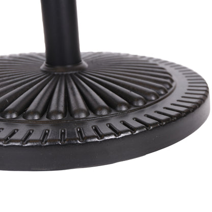 Black Rock Resin Outdoor Umbrella Base with Steel Support by HouseOfZazla in Black Finish on Tampa Home & Garden Store