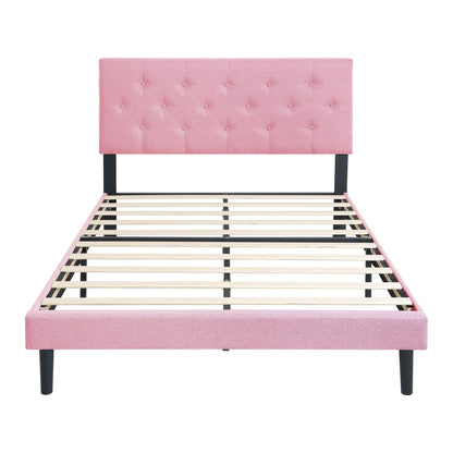 Modern Upholstered Bed Frame with Headboard