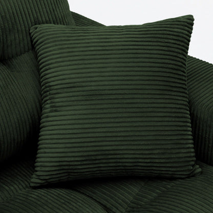 Corner chaise cushion in ribbed dark green fabric for HouseOfZazla 2 Piece Living Room Sets on Tampa Home & Garden Store