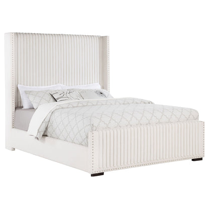 Ian Upholstered Bed with Vertical Tufting