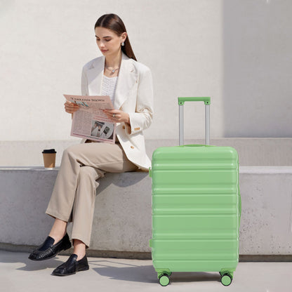 HIFINE Tourist 3-Piece Spinner Luggage Set in green with wheeled carry-on by HouseOfZazla on Tampa Home & Garden Store