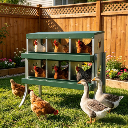 Functional and Outdoor Metal Chicken Nesting Box