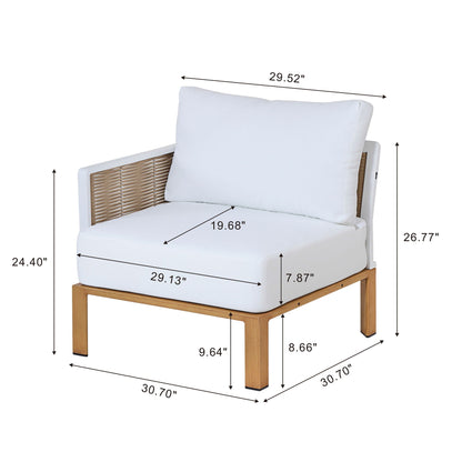 Vine White 4 Piece Outdoor Conversation Set