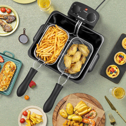Freidora de 5.3QT con tres cestas