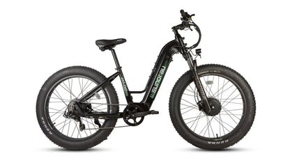 Eunorau Fat AWD 26in fat-tire electric bicycle, black frame, front suspension on Tampa Home & Garden Store