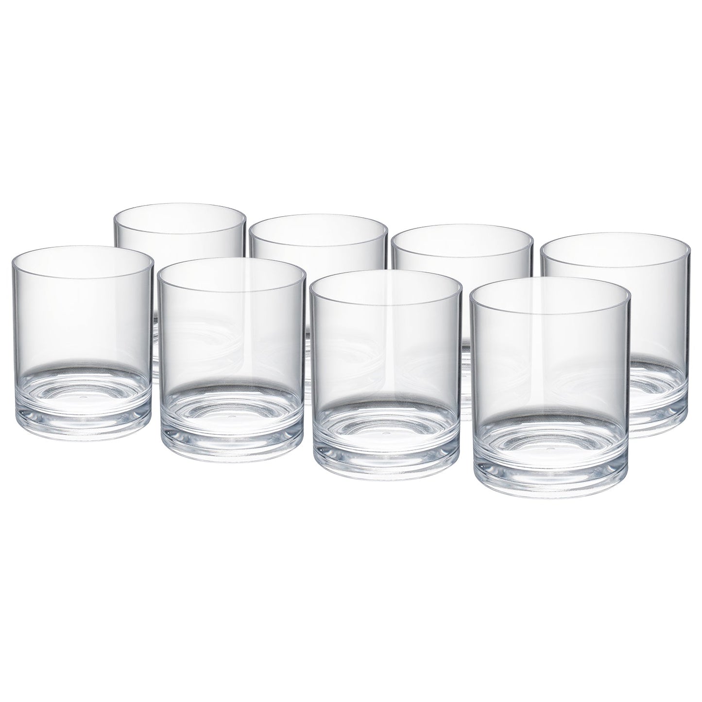 Barcelona Acrylic Clear Lowball Tumbler Set of 8