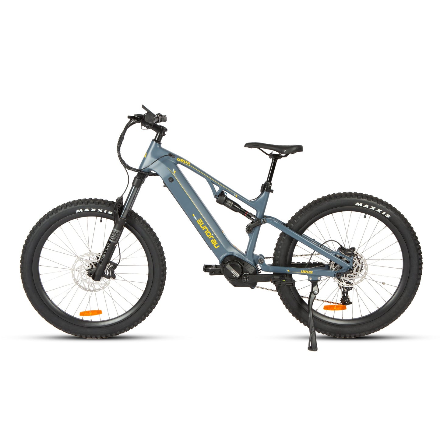 URUS 2.0 electric bike with blue frame, front suspension, fat tires by EUNORAU E-BIKE US on Tampa Home & Garden Store