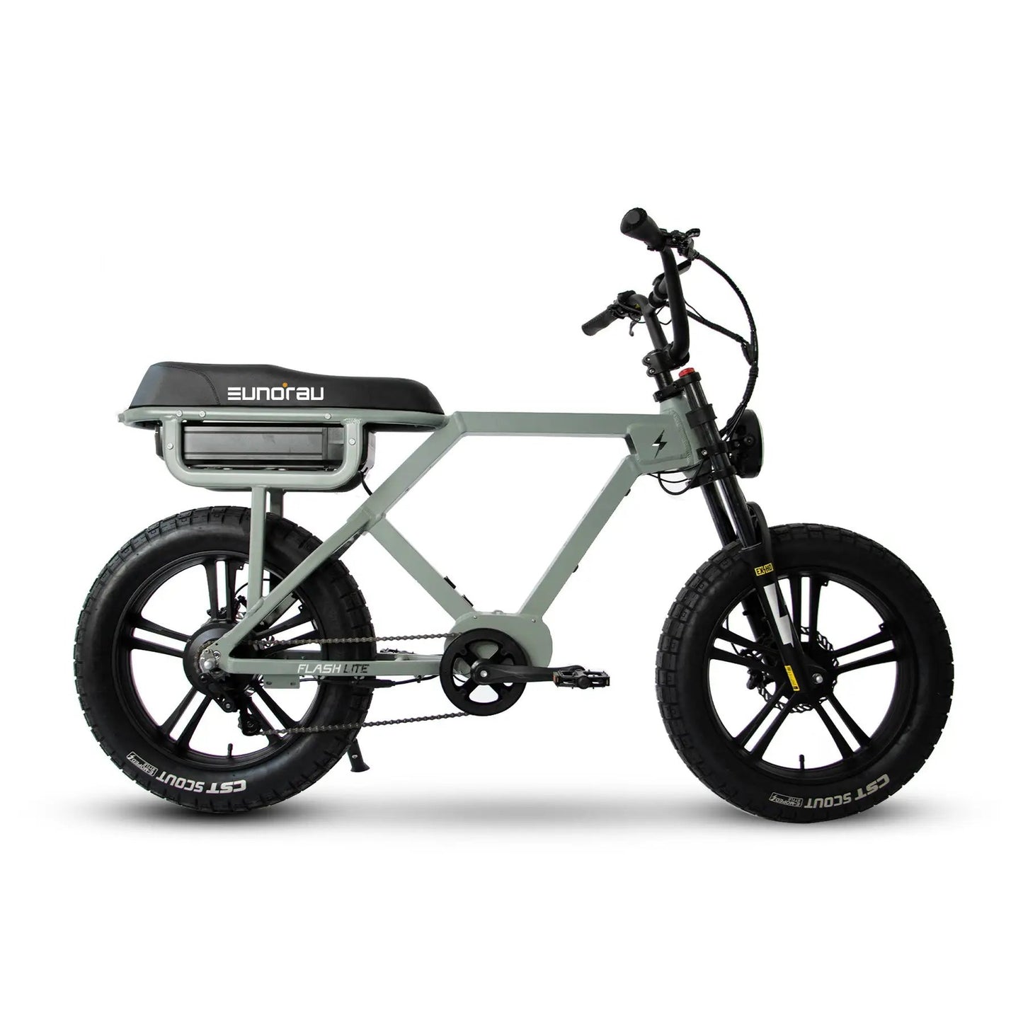FLASH LITE 2.0 electric bicycle with grey frame and fat tires by EUNORAU E-BIKE US on Tampa Home & Garden Store