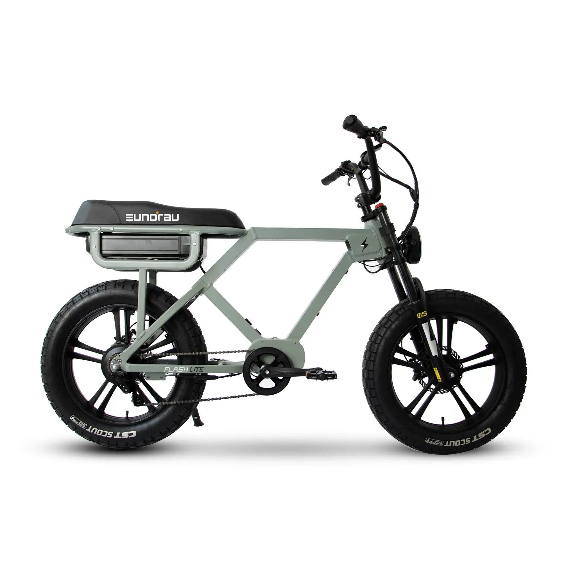 FLASH LITE 2.0 electric bicycle with grey frame and fat tires by EUNORAU E-BIKE US on Tampa Home & Garden Store