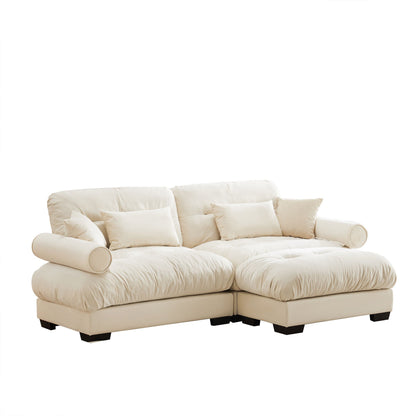 Oversized Modular Sofa with Movable Ottoman