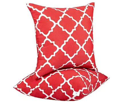 Two Pack of Waterproof Outdoor Throw Pillows