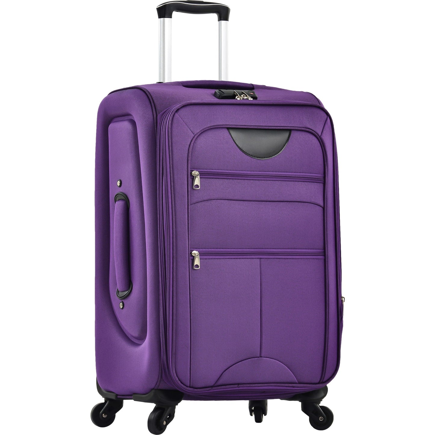 Softside expandable luggage set purple upright spinner 4 wheels HouseOfZazla on Tampa Home & Garden Store