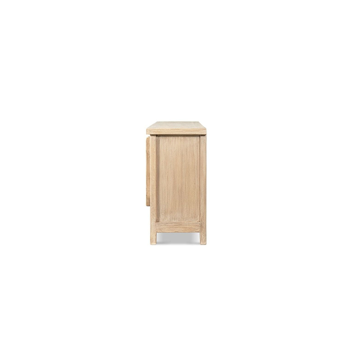 Natural wood 4-door sideboard cabinet with carved handles by HouseOfZazla on Tampa Home & Garden Store