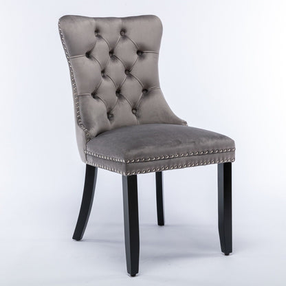 Nikki High End Tufted Dining Chair Set of Two