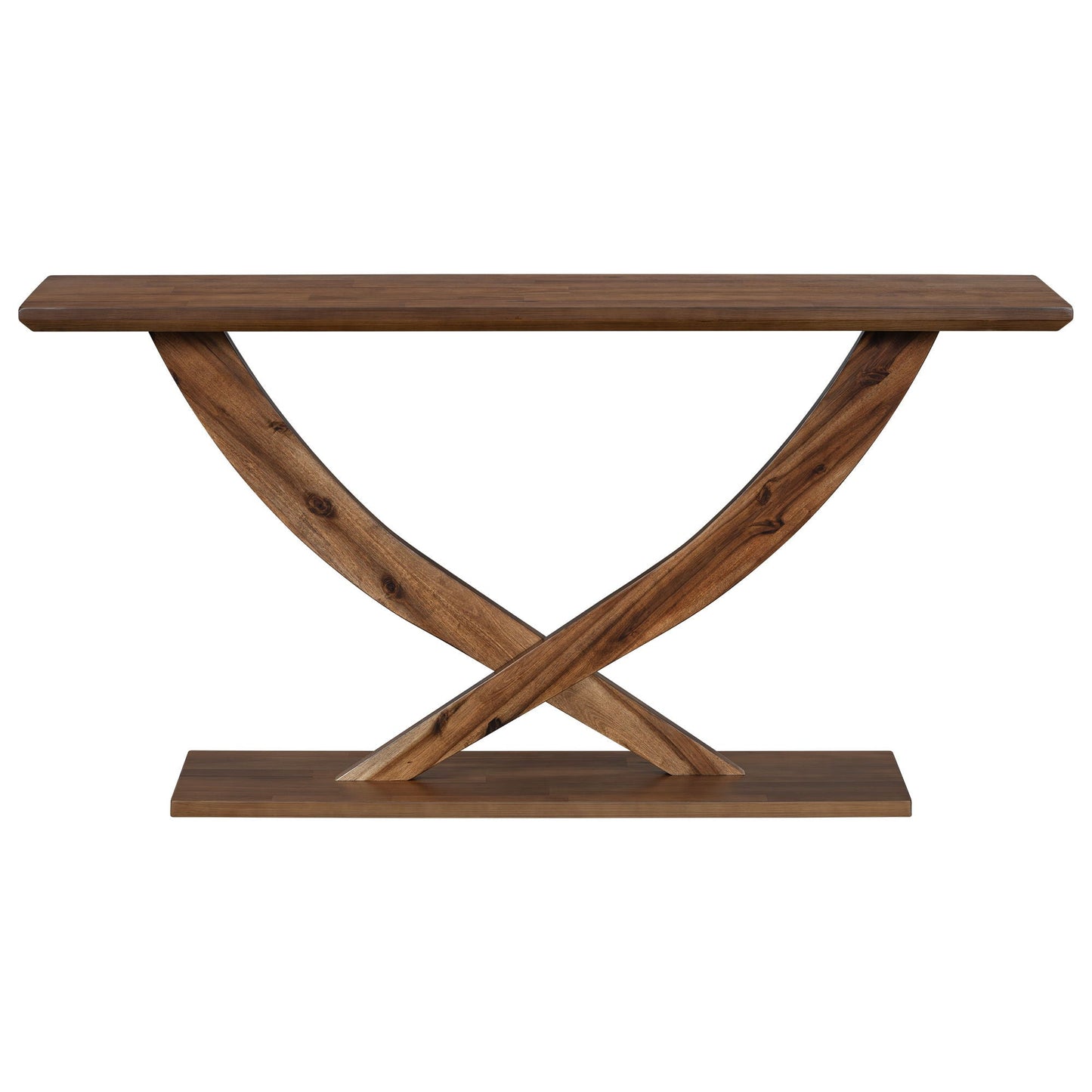 Console table wood with cross-leg frame and reinforced plate, HouseOfZazla on Tampa Home & Garden Store