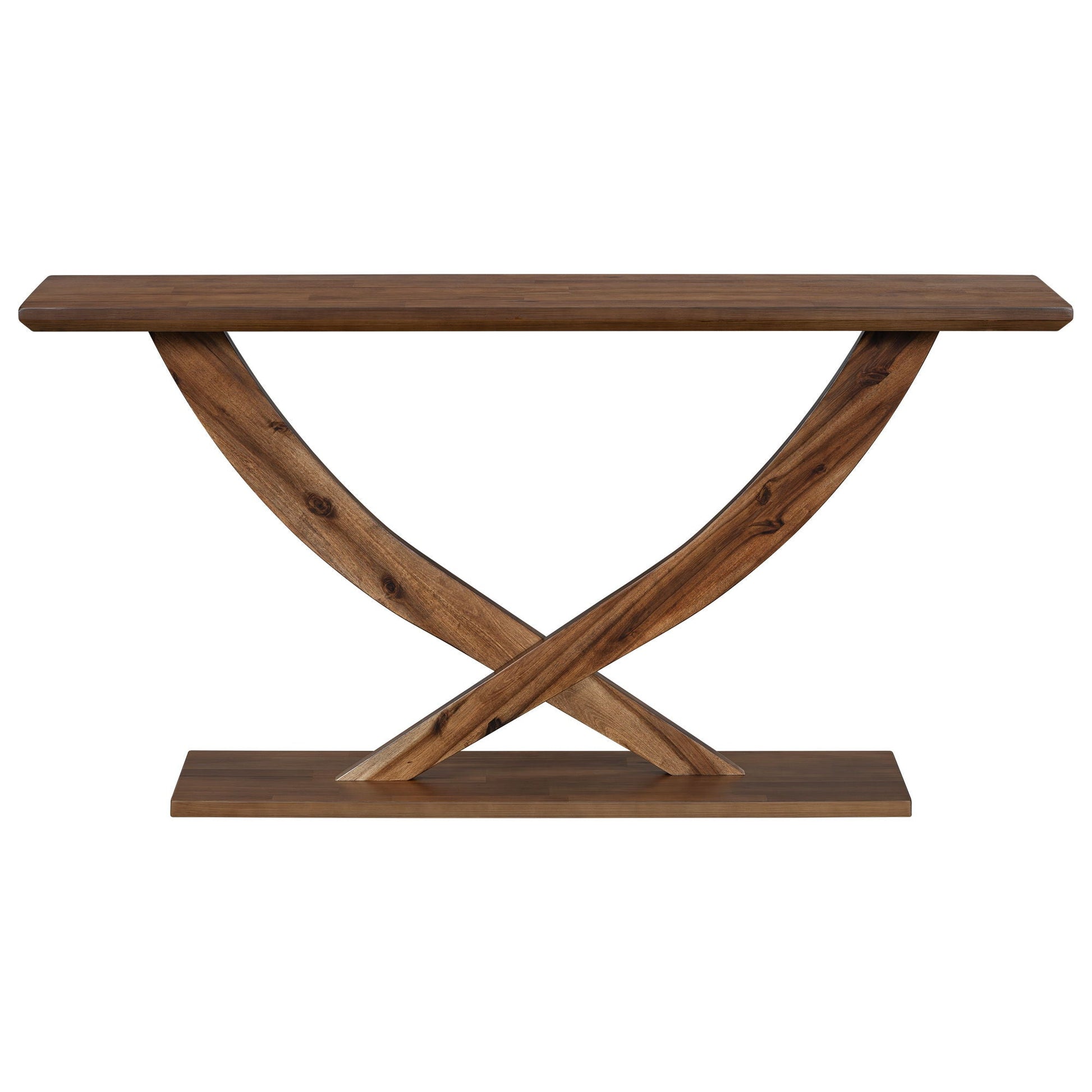 Console table wood with cross-leg frame and reinforced plate, HouseOfZazla on Tampa Home & Garden Store