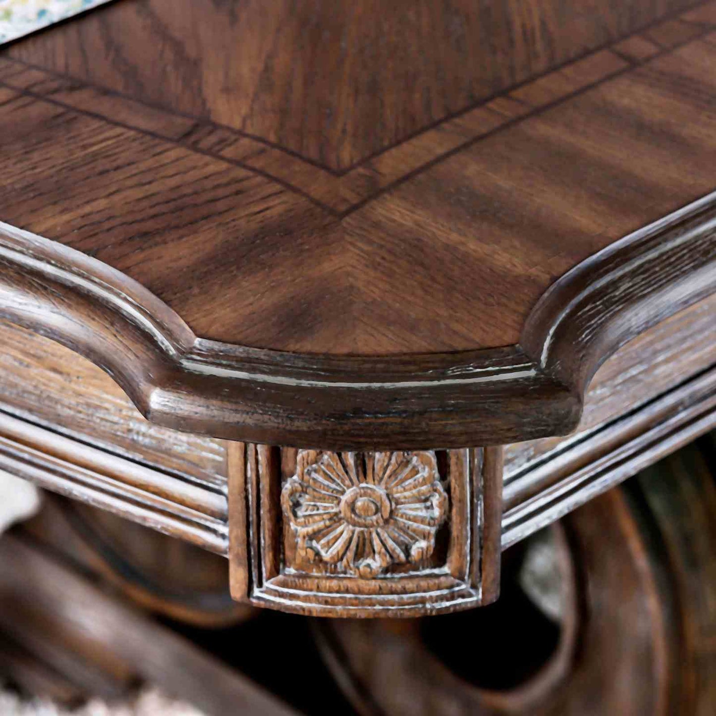 Rustic Dining Set Table and Upholstered Chairs