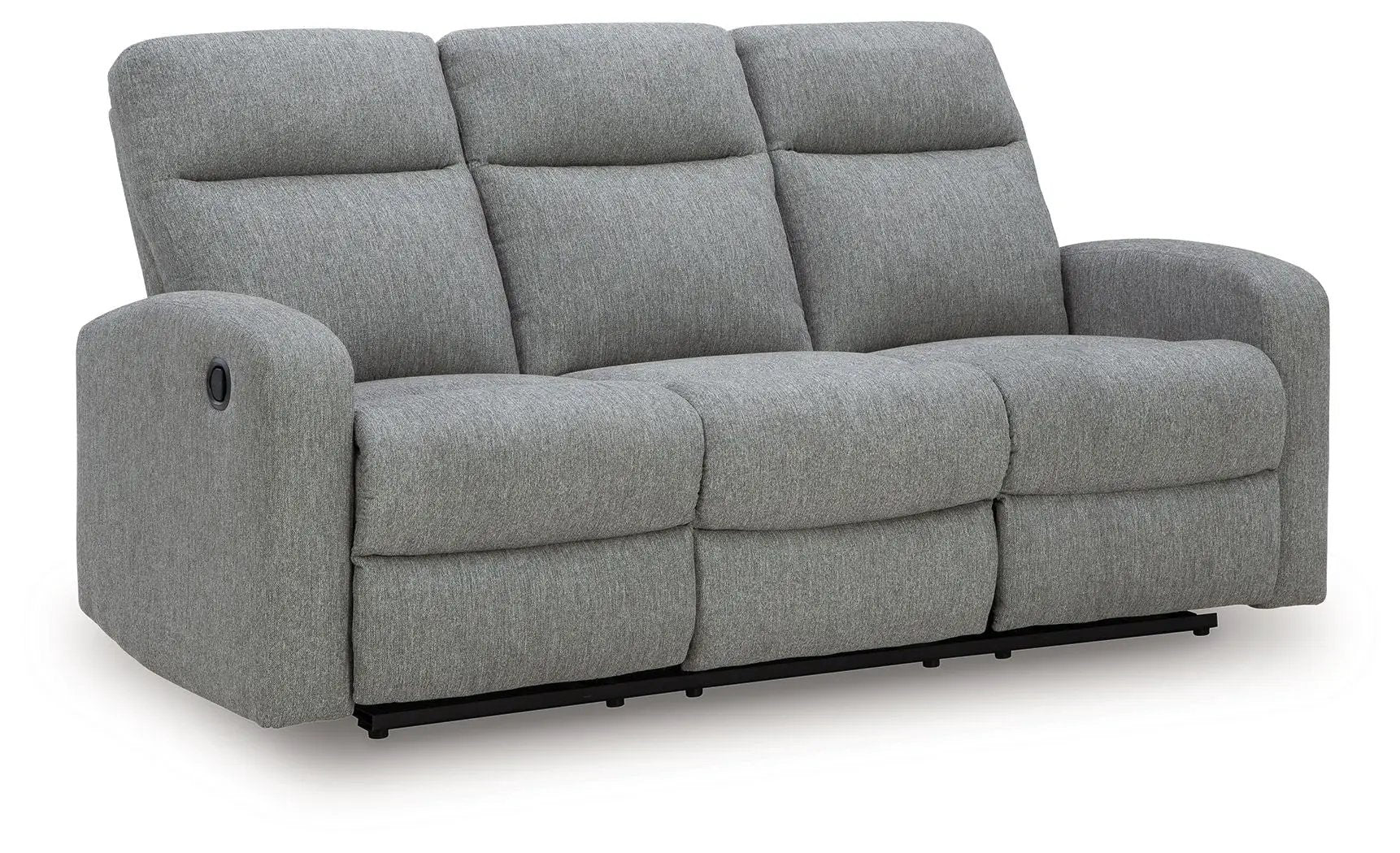 Gauntlet reclining sofa three-seat gray fabric Sterling by Unique Piece Furniture on Tampa Home & Garden Store