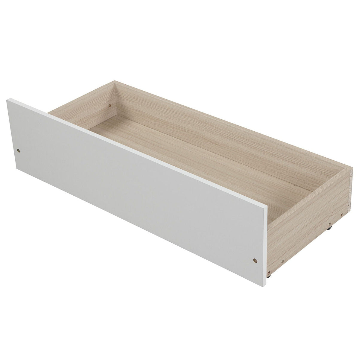 Solid Wood Platform Bed and Two Storage Drawers