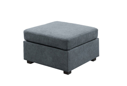 Isla fabric ottoman in blue-gray by HouseOfZazla on Tampa Home & Garden Store