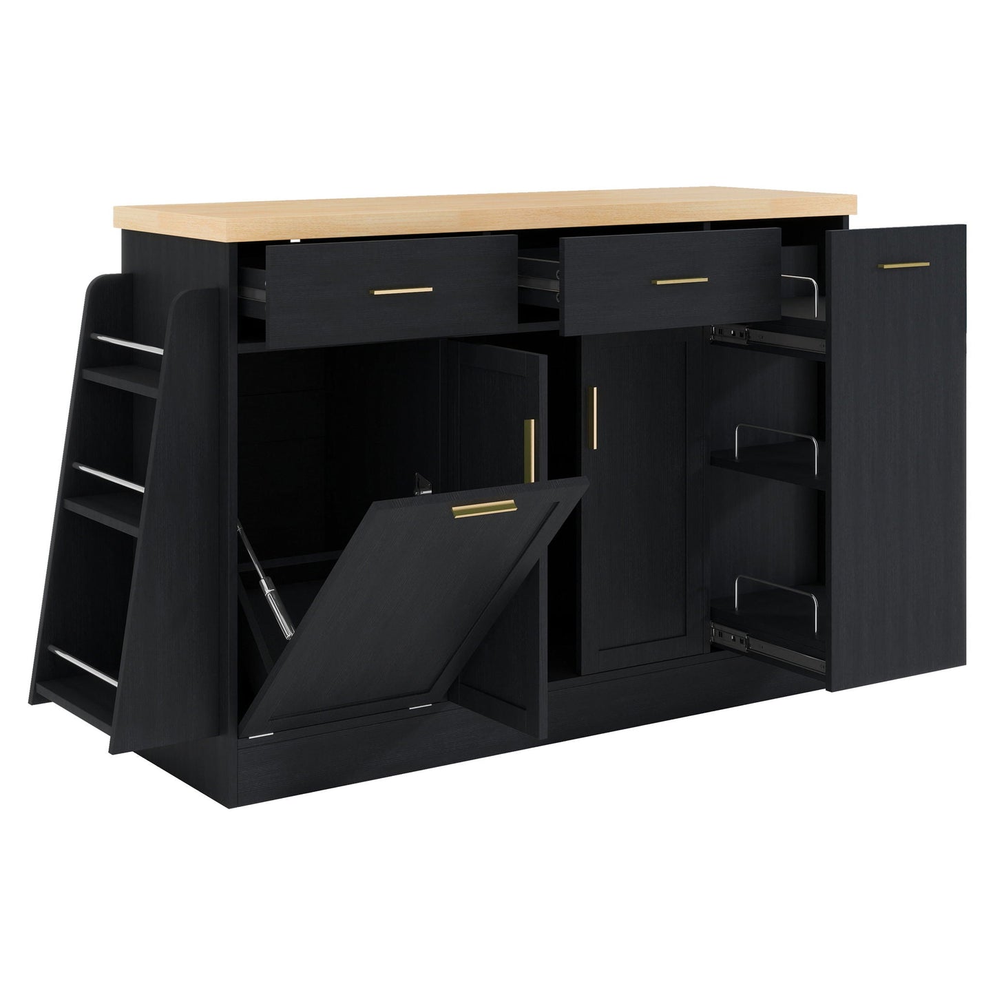 Kitchen Sideboard and Cabinet with Spice Rack