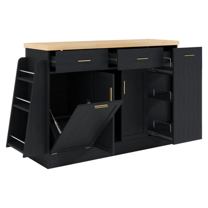 Kitchen Sideboard and Cabinet with Spice Rack
