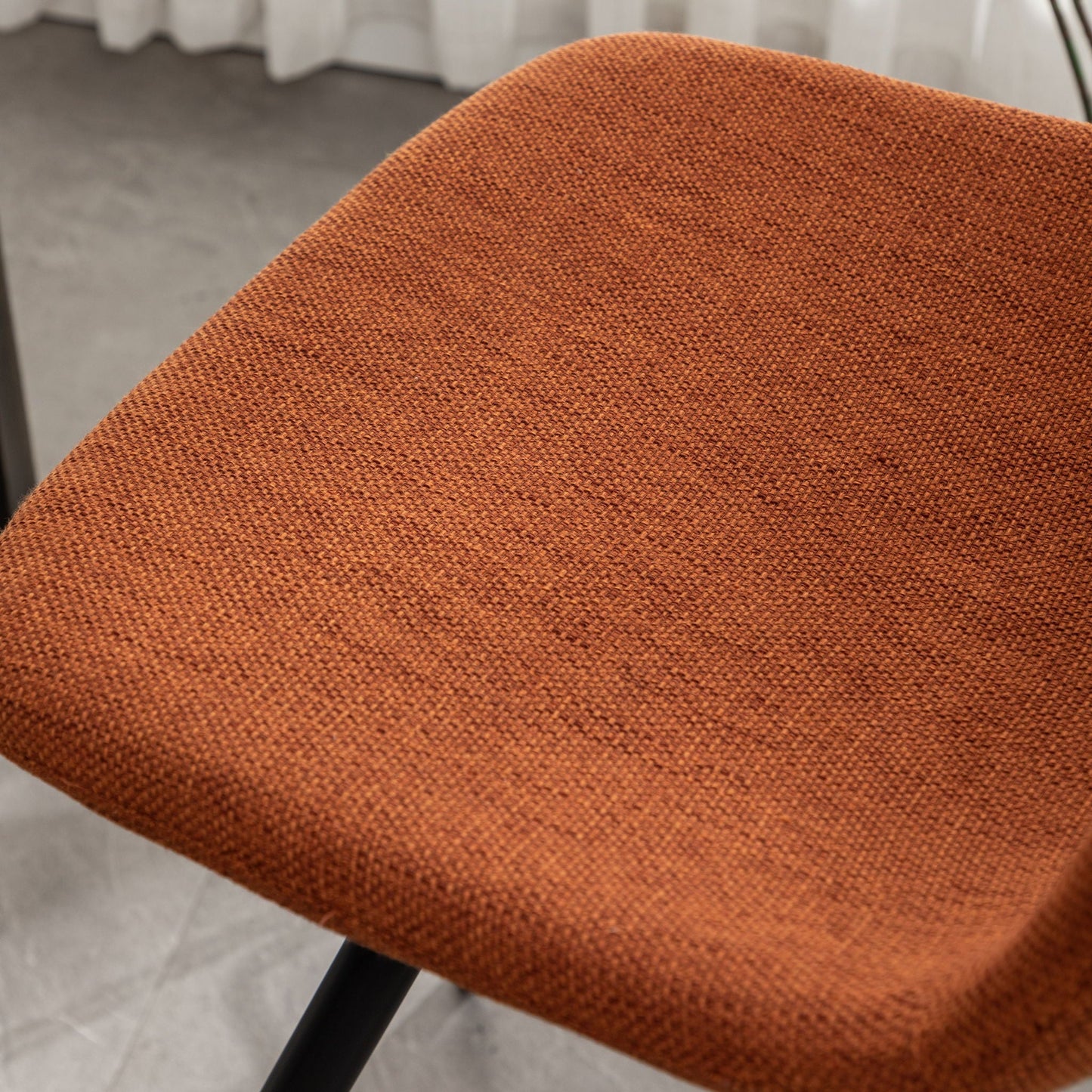 the Orange Fabric Kitchen Counter Height Stools