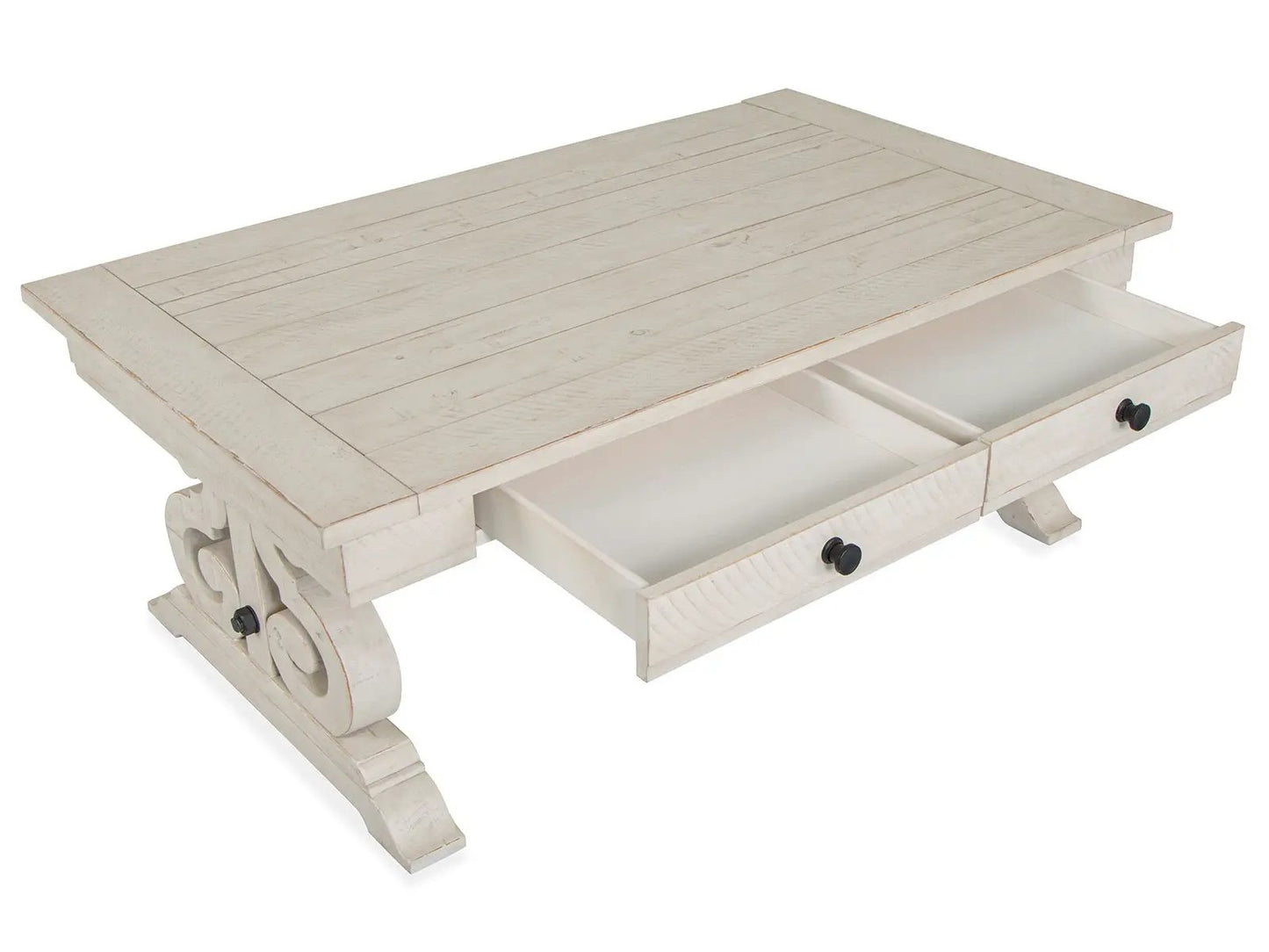 Bronwyn Rectangular Cocktail Table in Alabaster