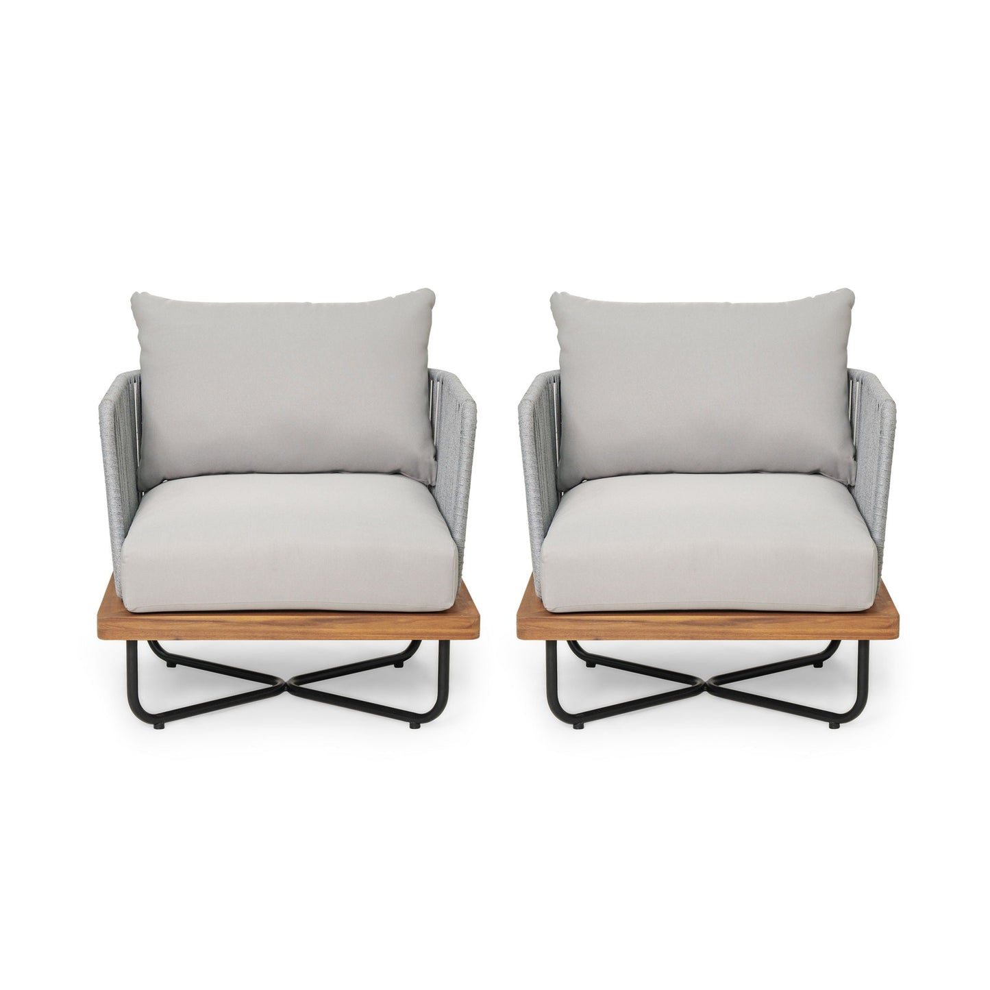 Lucca Outdoor Acacia Wood Patio Lounge Chair