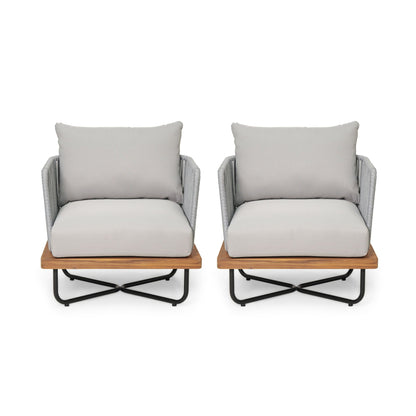 Lucca Outdoor Acacia Wood Patio Lounge Chair