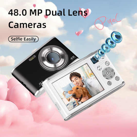 Appareil photo numérique haute définition DC306 double objectif avant et arrière autofocus pour étudiants entrée de gamme