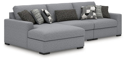 Bealton sectional sofa by Unique Piece Furniture in grey textured fabric with chaise on Tampa Home & Garden Store
