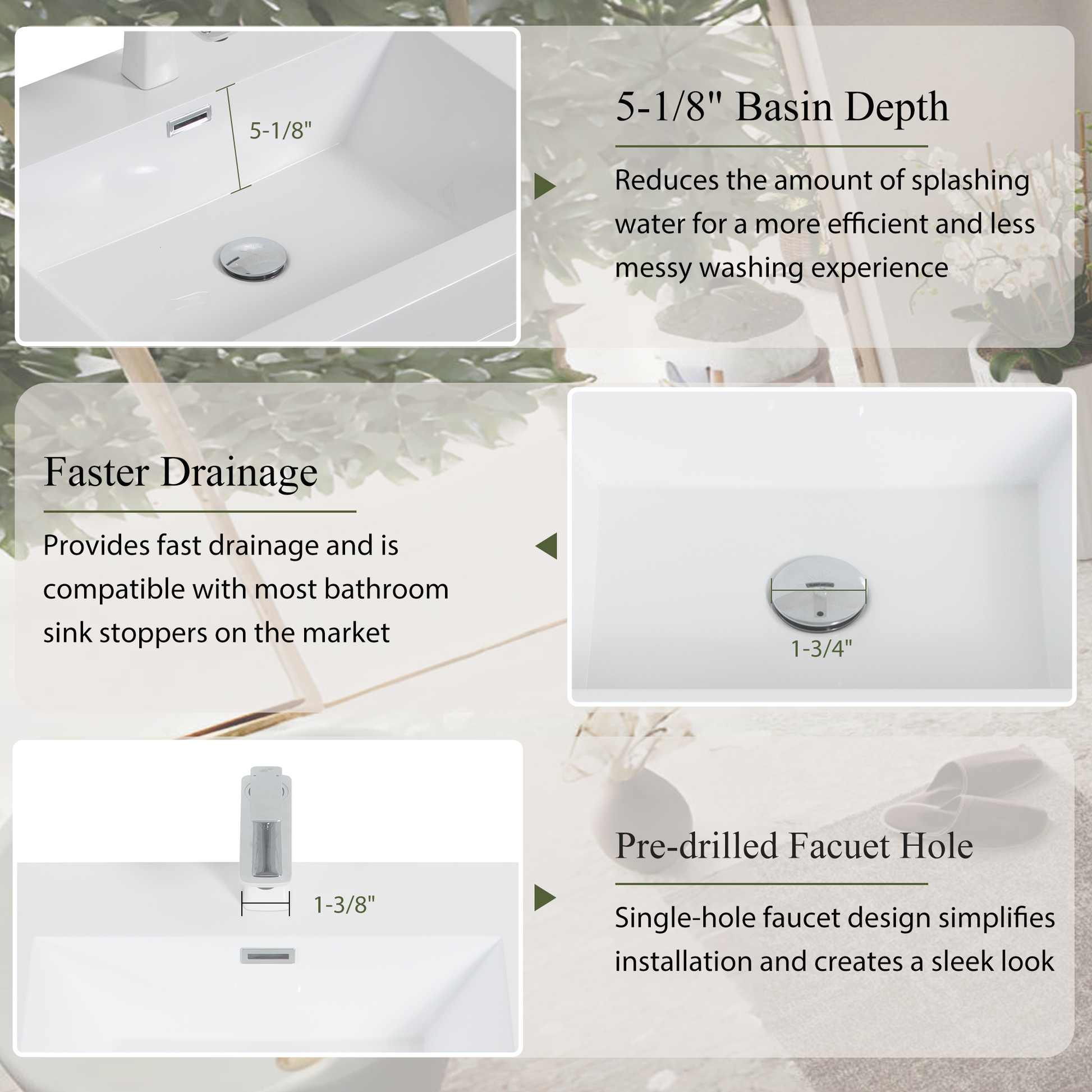 60-inch white wall-mounted bathroom vanity with sink and floating storage cabinet HouseOfZazla on Tampa Home & Garden Store