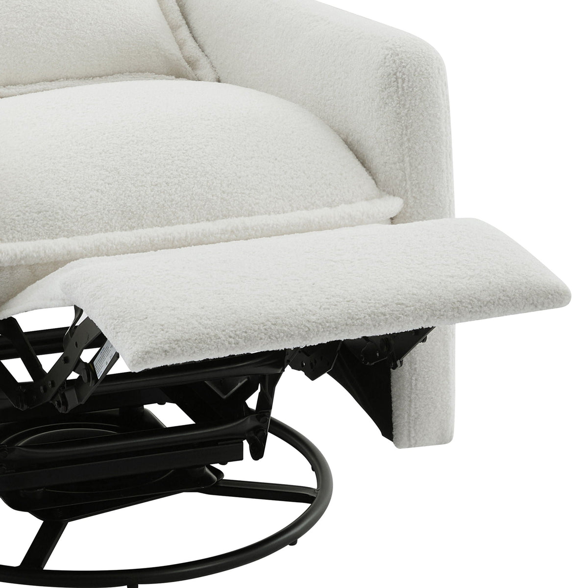 Cozy Swivel Glider Recliner Chair and Leg Rest