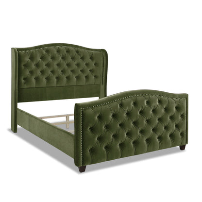 Solid Upholstered Bed Frame and Headboard Set