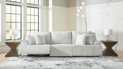 Top Tier Corduroy Reclining Sectional with Chaise