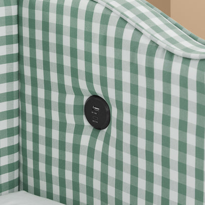 Gingham Wave Daybed And Usb Charging Port
