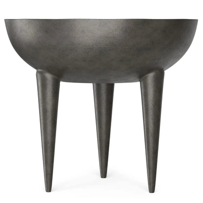 Otto Cast Aluminum Side Table Graphite Finish