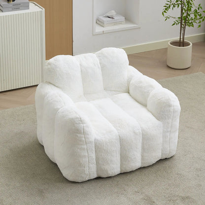 Lotus Style Compression Sofa Bean Bag by Unique Piece Furniture, white bean bag chair on Tampa Home & Garden Store