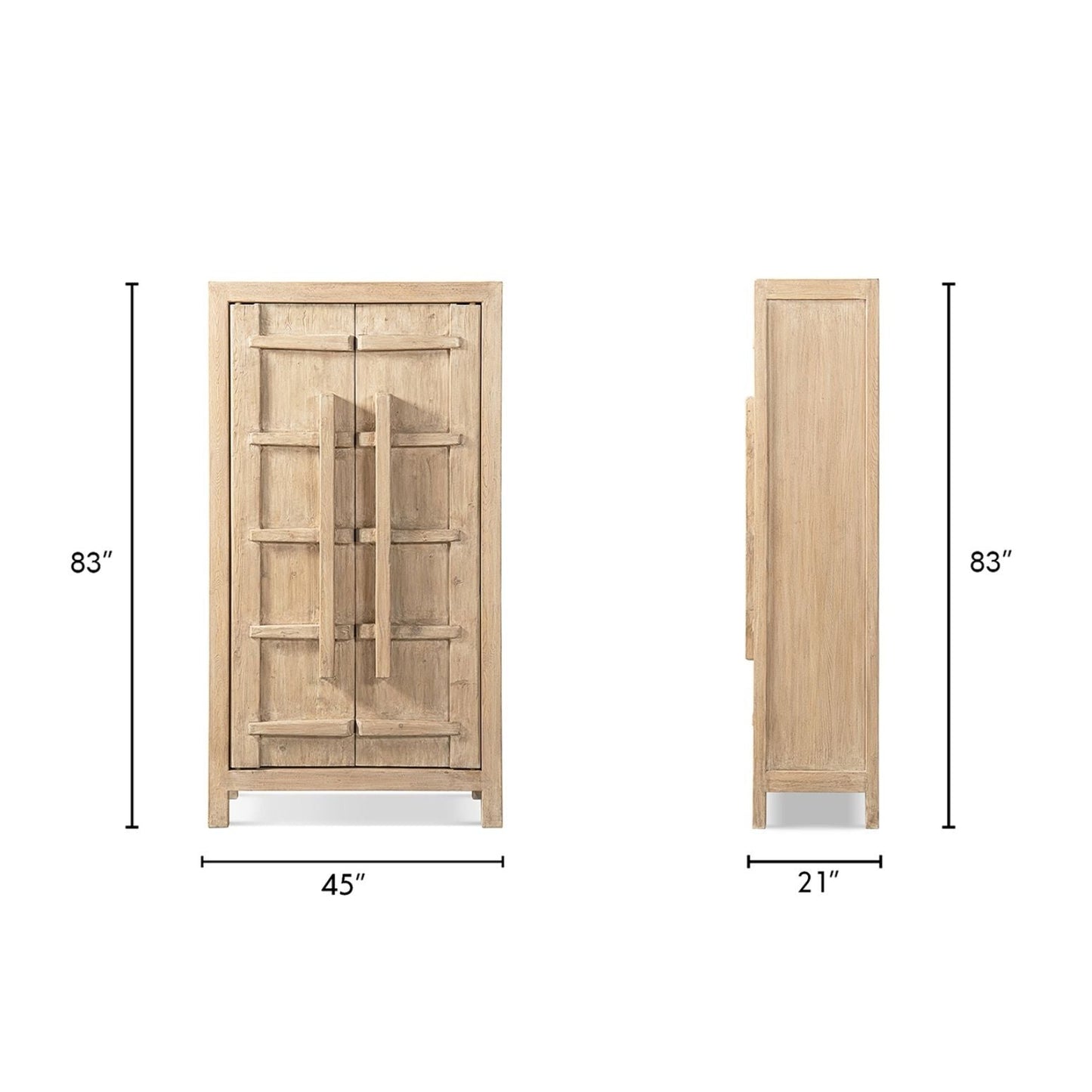 Rowan storage cabinet with double doors natural wood by HouseOfZazla, accent cabinet on Tampa Home & Garden Store