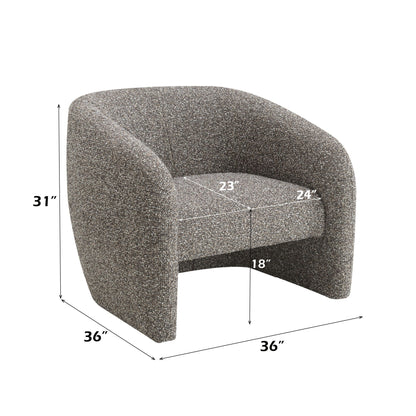 Livia brown and gray tweed accent arm chair by HouseOfZazla on Tampa Home & Garden Store
