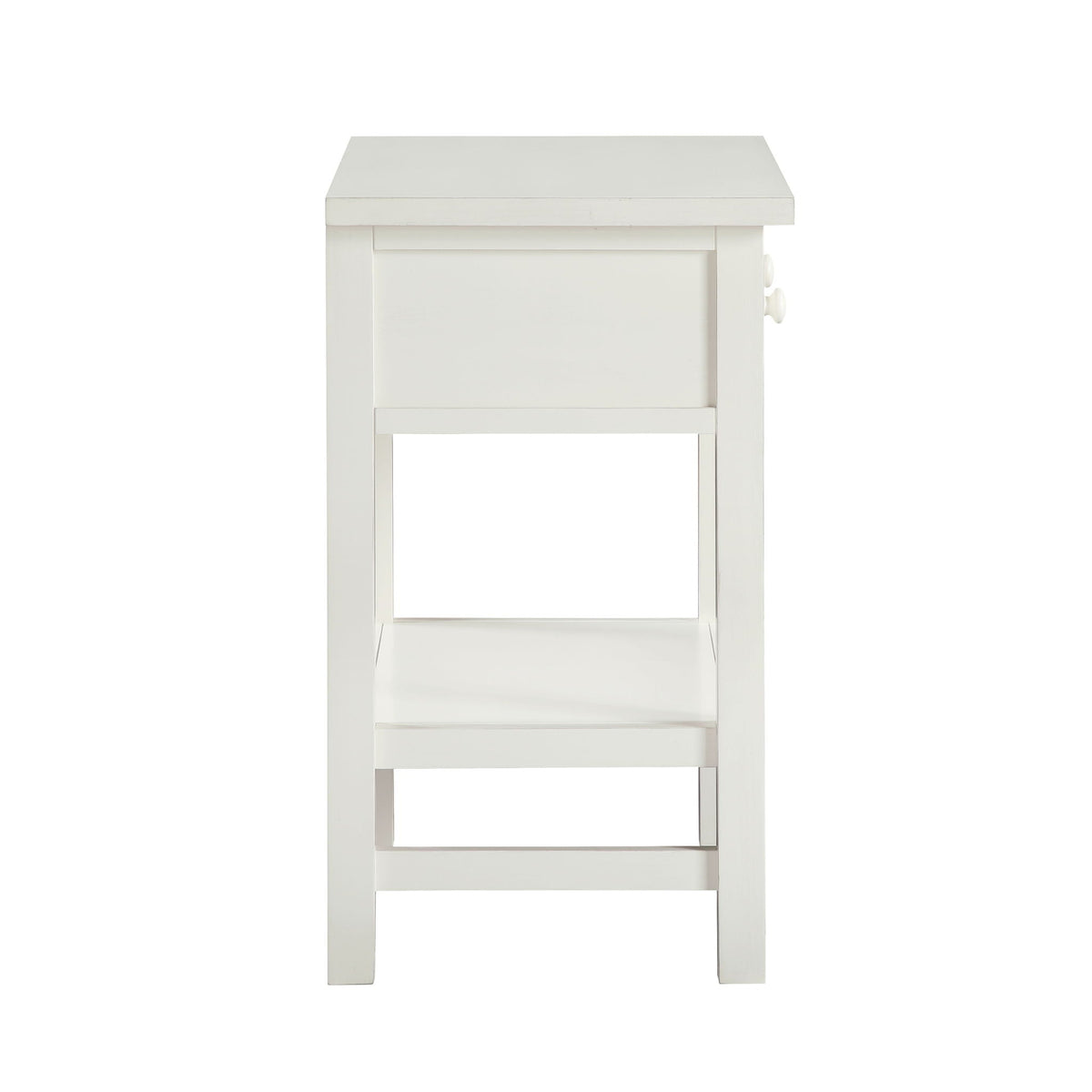 Finley 1-Drawer Nightstand with Open Shelf white finish by HouseOfZazla on Tampa Home & Garden Store